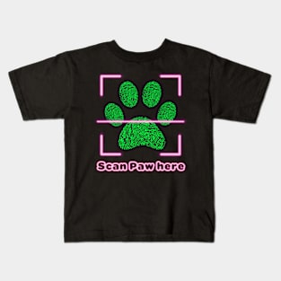 Scan Paw Here Kids T-Shirt